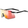 Image de uvex Lunettes de sport unisexe Pace Stage S CV, noir mat miroir rouge, taille unique