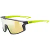 Image de uvex skyrise jr., lunettes de sport, Enfant unisexe, black-yellow matt, one size