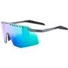 Image de uvex pace stage - lunettes de sport pour adults - protection à 100% contre les UVA, UVB et UVC - anti-buée - grey matt/mir.green - one size