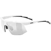 Image de Uvex aerios V - lunettes de sport pour adults - protection à 100% contre les UVA, UVB et UVC - anti-buée - white/smoke - one size