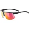 Image de Uvex aerios - lunettes de sport pour adults - protection à 100% contre les UVA, UVB et UVC - confort et maintien parfait sans points de pression - black matt/mir.red - one size