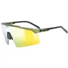 Image de Uvex flowline - lunettes de sport pour adults - protection à 100% contre les UVA, UVB et UVC - anti-buée - olive matt/mir.gold - one size