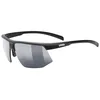 Image de Uvex aerios - lunettes de sport pour adults - protection à 100% contre les UVA, UVB et UVC - confort et maintien parfait sans points de pression - black matt/smoke - one size