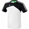 Image de Erima 1081803 T-Shirt Mixte Enfant, Blanc/Noir/Blanc, FR : XXS (Taille Fabricant : 128)