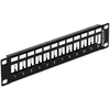 Image de DeLock 10 Keystone Patch Panel 12 Ports Métal Noir