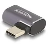 Image de DeLOCK Adaptateur USB 40 Gbps USB Type-C PD 3.0 100 W mâle vers Femelle Angled Left/Droit 8K 60 Hz métal