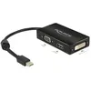 Image de Delock Delock Adapter mini Displayport 1.1 male > VGA / HDMI / DVI female Passive - Convertisseur vidéo - DisplayPort - DVI, HDMI, VGA - noir en occasion ou reconditionné