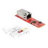 Image de Converter M.2 Key B+M male to 1 x RJ45 2.5 Gigabit LAN port horizontal, Carte réseau