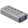 Image de DeLOCK 63263 hub & concentrateur USB 3.2 Gen 1 (3.1 Gen 1) Type-B 5000 Mbit/s Gris
