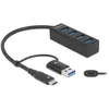 Image de Delock Hub USB 3.2 Gen 1 à 4 Ports avec Port USB Type-C  ou USB Type-A