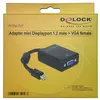 Image de DeLock 65256 Adaptateur Mini-DisplayPort vers VGA 0,18 m Noir