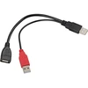 Image de Cable-Y 2x USB-A 2.0 male > 1 x USB-A 2.0 female, Câble en Y