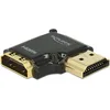 Image de DeLock Adaptateur HDMI High Speed avec Ethernet # HDMI A Femelle > HDMI A mâle 4 K coudé à 90 ° Droite Noir