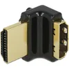 Image de DeLock Adaptateur HDMI High Speed avec Ethernet # HDMI A Femelle > HDMI A mâle 4 K coudé à 90 ° Haut Noir