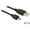 Image de DeLOCK USB 2.0-A/USB Mini-B 5pin - 0.70m câble USB 0,70 m USB A Mini-USB B Noir