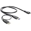 Image de DeLOCK-82909-cable USB 3.0 vers Usb male 3.0 et 2.0- 20cm