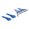 Image de Support de slot 2x 19Pin vers 4x USB3.0 (externe), Connecteur d''extension