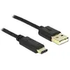 Image de DeLOCK 2m, USB2.0-A/USB2.0-C câble USB USB A USB C Noir - Câbles USB (USB2.0-A/USB2.0-C, 2 m, USB A, USB C, 2.0, Male connector / Male connector, Noir)
