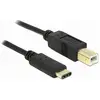Image de DeLOCK 2m, USB2.0-C/USB2.0-B câble USB USB B USB C Noir - Câbles USB (USB2.0-C/USB2.0-B, 2 m, USB B, USB C, 2.0, Male connector / Male connector, Noir)