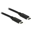 Image de DeLOCK Type-C 2.0 - USB Type-C 2.0, 1 m 1m USB C USB C Noir câble USB - câbles USB (1 m, 1 m, USB C, USB C, Mâle/Mâle, Noir, Droit)