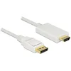 Image de DELOCK 83818 ADAPTADOR DE Cable DE VÍDEO 2 M DISPLAYPORT HDMI Blanco