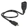 Image de DeLOCK 0.5m, USB2.0 Micro-B/USB2.0-A câble USB 0,5 m Micro-USB B USB A Noir