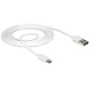 Image de DeLOCK 84808 câble USB 2 m USB 2.0 USB A Micro-USB B Blanc