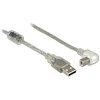 Image de DeLOCK 2m, USB2.0-A/USB2.0-B câble USB USB A USB B Argent, Transparent