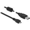 Image de DeLOCK 0.5m, USB 2.0-A/USB 2.0 Micro-B câble USB 0,5 m USB A Micro-USB B Noir - Câbles USB (USB 2.0-A/USB 2.0 Micro-B, 0,5 m, USB A, Micro-USB B, 2.0, Male connector / Male connector, Noir)