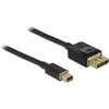 Image de DeLOCK - Câble Mini DisplayPort 1.4 Prise mâle > DisplayPort Prise mâle - 1,0 m Noir