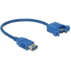 Image de DeLOCK 0.25m 2xUSB3.0-A câble USB 0,25 m USB 3.2 Gen 1 (3.1 Gen 1) USB A Bleu