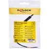 Image de DeLOCK 85250 câble USB 0,1 m USB A Noir - Câbles USB (0,1 m, USB A, 2.0, Male connector / Male connector, Noir)