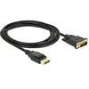 Image de DeLOCK 85313 2 m DisplayPort DVI-D Noir Câble vidéo et Adaptateur, 85313