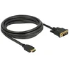 Image de DELOCK 85655 ADAPTADOR DE CABLE DE VÍDEO 3 M HDMI TIPO A (ESTÁNDAR) DVI NEGRO