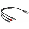 Image de 87236 câble USB 0,3 m USB 2.0 USB A Micro-USB B/Lightning/Apple 30-pin Noir, Bleu, Vert, Rouge