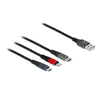 Image de 87277 câble USB 1 m USB 2.0 USB A Micro-USB B/Lightning/Apple 30-pin Vert, Noir, Rouge, Bleu