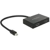 Image de DeLOCK 87695 câble vidéo et Adaptateur 0,3 m Mini DisplayPort 2 x DisplayPort Noir