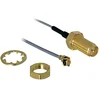 Image de DELOCK Cable ANTENA RP-SMA MAMPARA HEMBRA A MHFÃ ® I Macho 1.13 0.20M Longitud DE HILO 10 MM 6 GHZ