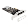 Image de PCIe x4 vers 4 x RJ45 Gbit, Carte réseau