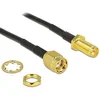 Image de DELOCK 88876 CABLE COAXIAL 0,2 M RP-SMA NEGRO