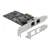 Image de Carte PCI Express x2 vers 2x RJ45 2.5 Gigabit LAN RTL8125, Carte réseau