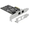 Image de Delock PCI Express x2 Carte vers 2 x RJ45 2,5 Gigabit LAN RTL8125 89530 Noir