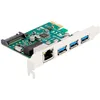 Image de Delock PCI Express x1 Carte á 3 x USB 5 Gbps Typ-A Femelle + 1 x Gigabit LAN