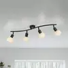 Image de JUST LIGHT. GmbH JUST LIGHT. Plafonnier Loki, à 4 lampes, noir, fer, verre