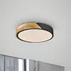 Image de JUST LIGHT. GmbH JUST LIGHT. Plafonnier LED Bila, noir, Ø 32 cm, bois