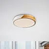 Image de JUST LIGHT. GmbH JUST LIGHT. Plafonnier LED Bila, blanc, Ø 32 cm, bois