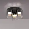 Image de JUST LIGHT. GmbH JUST LIGHT. plafonnier LED Elio verre fumé, à 3 lampes, noir