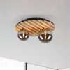 Image de JUST LIGHT. GmbH JUST LIGHT. Plafonnier Green Stika, rond, à 2 lampes, bois