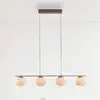 Image de JUST LIGHT. GmbH Suspension LED Nami, à 4 lampes, longue, sable, blanc, verre, fer