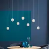 Image de SCHÖNER WOHNEN suspension LED Lini blanche, à 7 lampes, 3 000 K